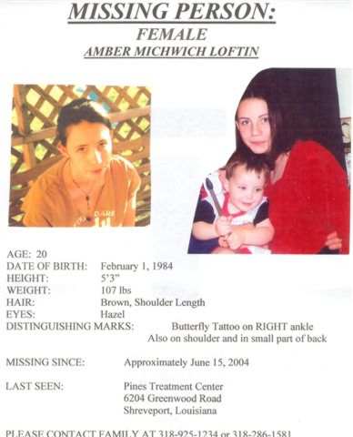 Missing Person Flyer Amber Loftin