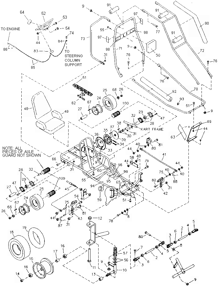 Manco Dingo 285 Go Kart Parts